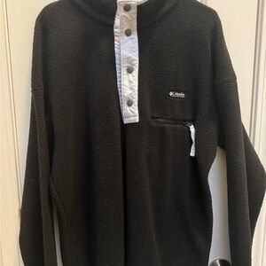 Columbia Black and White Men's Half Snap Fleece